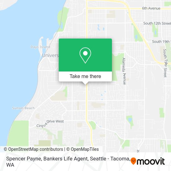 Spencer Payne, Bankers Life Agent map