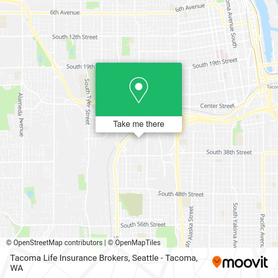 Tacoma Life Insurance Brokers map