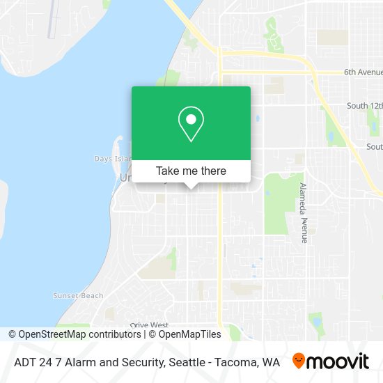 Mapa de ADT 24 7 Alarm and Security