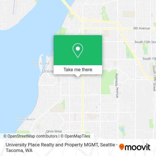 University Place Realty and Property MGMT map