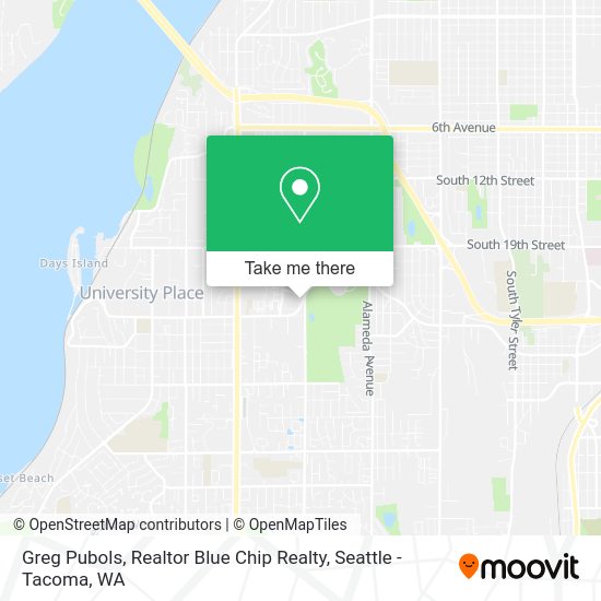 Greg Pubols, Realtor Blue Chip Realty map