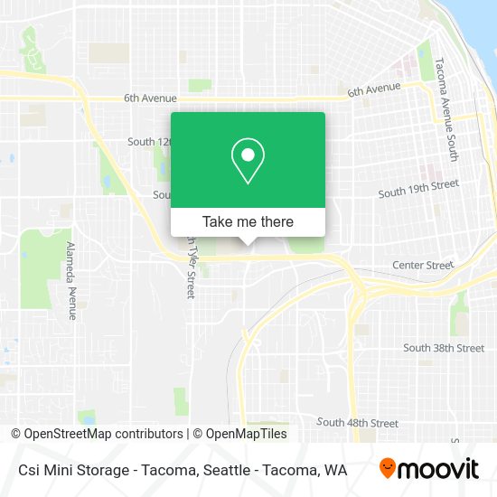 Mapa de Csi Mini Storage - Tacoma