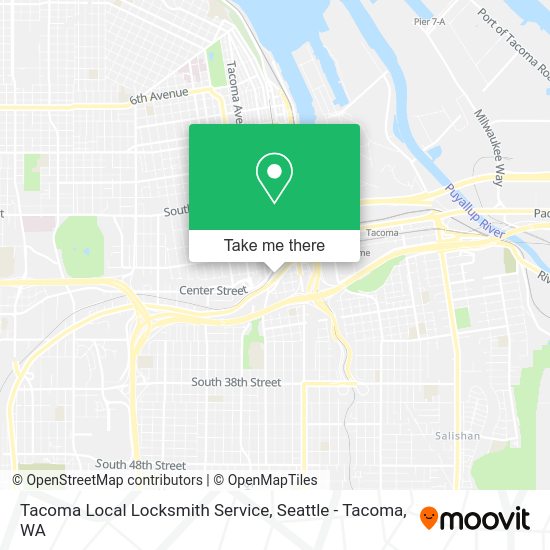 Tacoma Local Locksmith Service map