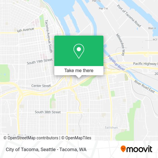 City of Tacoma map