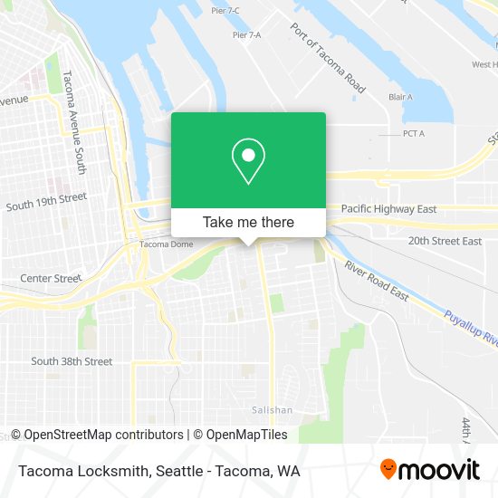 Tacoma Locksmith map