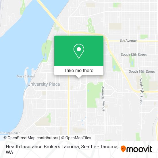 Health Insurance Brokers Tacoma map