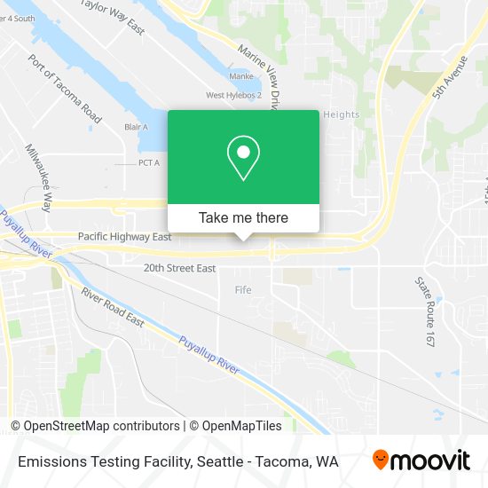 Emissions Testing Facility map