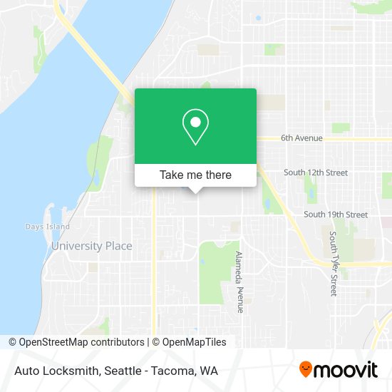 Mapa de Auto Locksmith
