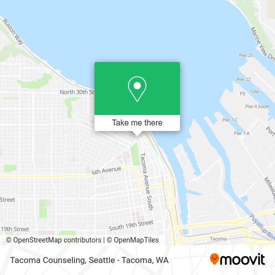 Tacoma Counseling map