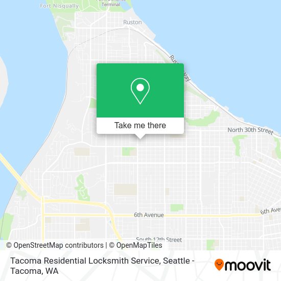 Mapa de Tacoma Residential Locksmith Service