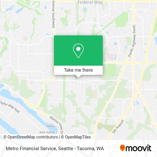 Mapa de Metro Financial Service
