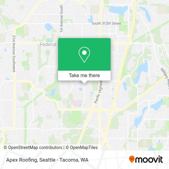 Apex Roofing map