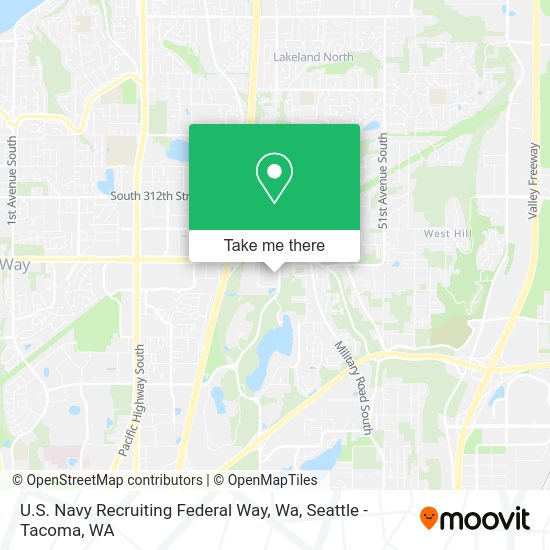 U.S. Navy Recruiting Federal Way, Wa map