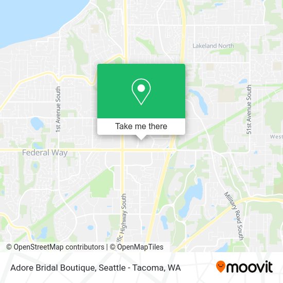 Mapa de Adore Bridal Boutique