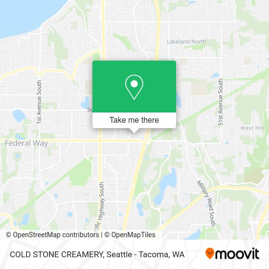 COLD STONE CREAMERY map