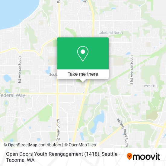 Open Doors Youth Reengagement (1418) map