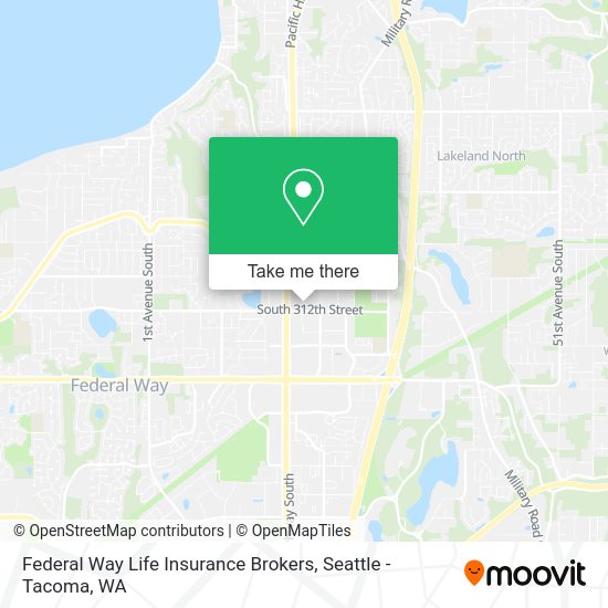 Federal Way Life Insurance Brokers map