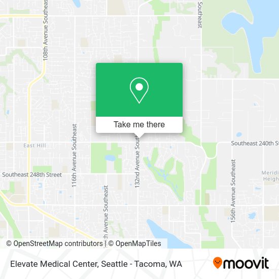 Mapa de Elevate Medical Center