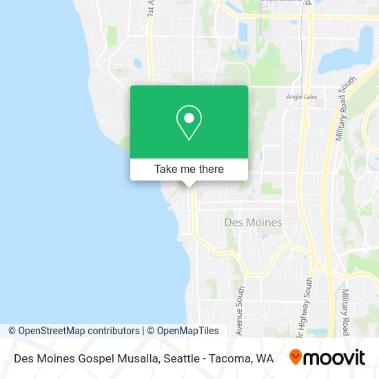 Des Moines Gospel Musalla map