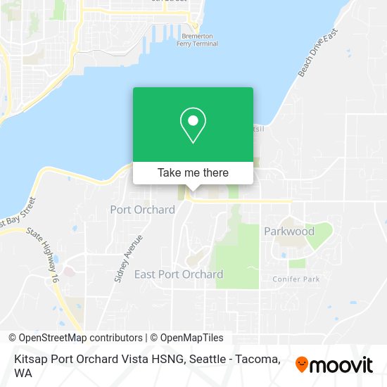 Kitsap Port Orchard Vista HSNG map