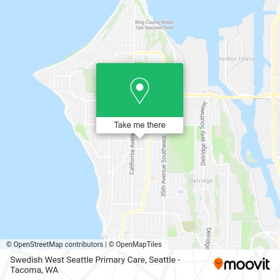 Swedish West Seattle Primary Care map