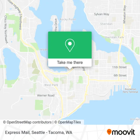 Mapa de Express Mail