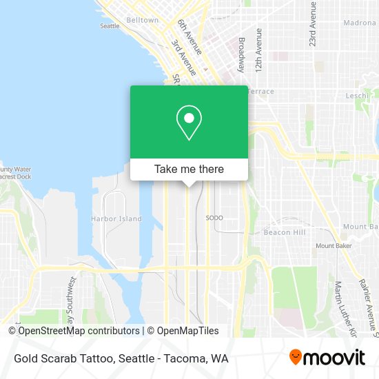 Gold Scarab Tattoo map
