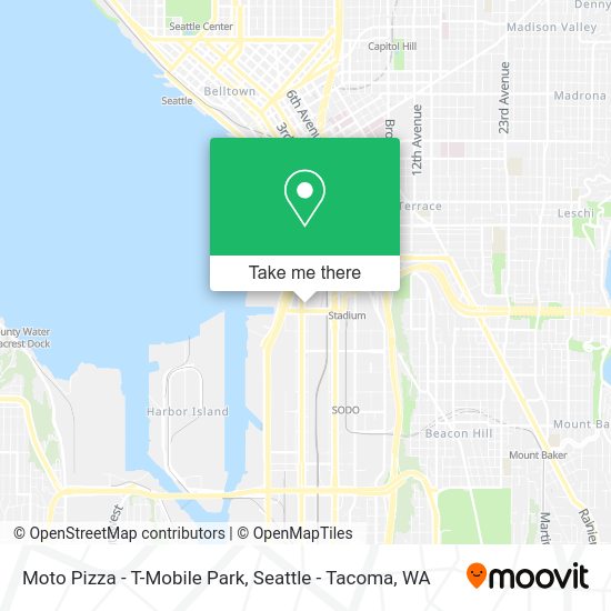 Mapa de Moto Pizza - T-Mobile Park
