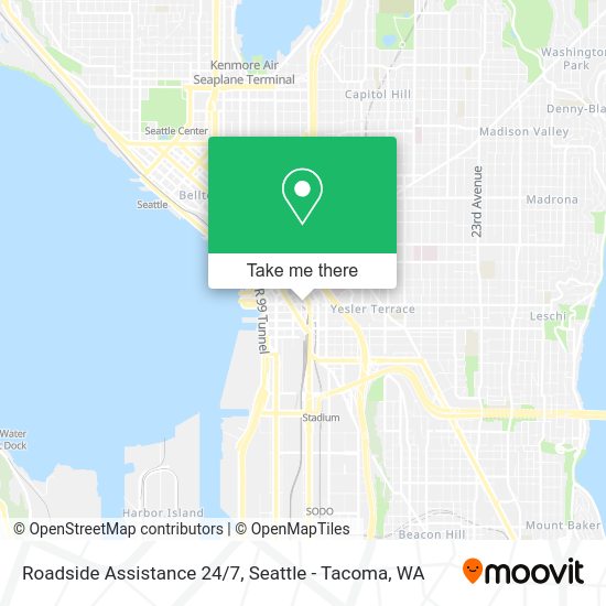Roadside Assistance 24/7 map