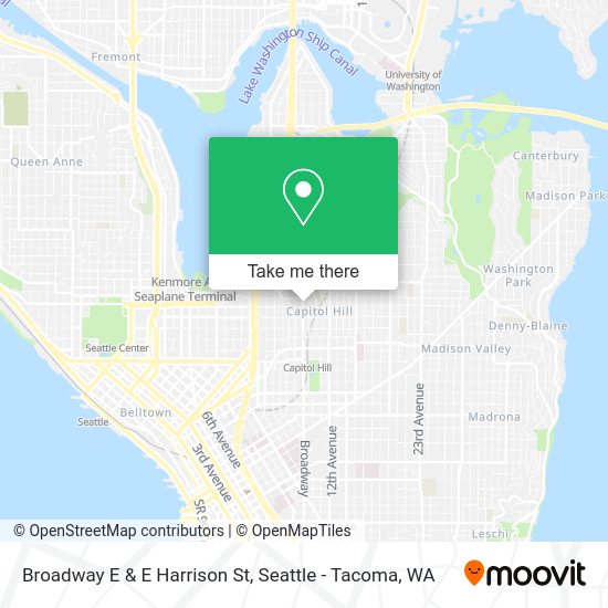 Mapa de Broadway E & E Harrison St