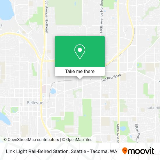 Mapa de Link Light Rail-Belred Station