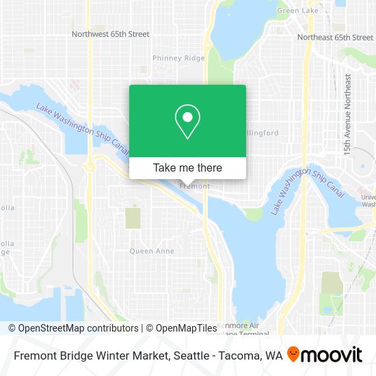 Fremont Bridge Winter Market map