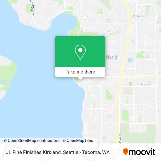 JL Fine Finishes Kirkland map