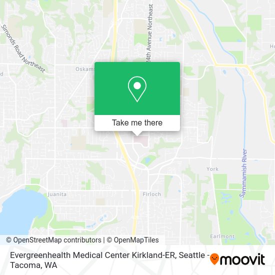Evergreenhealth Medical Center Kirkland-ER map