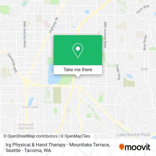 Irg Physical & Hand Therapy - Mountlake Terrace map