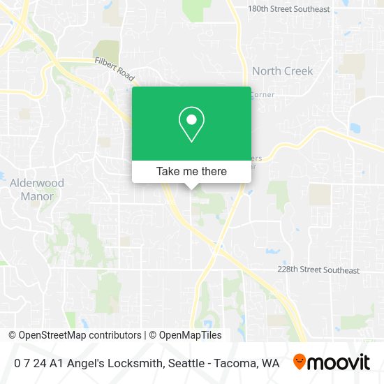 0 7 24 A1 Angel's Locksmith map