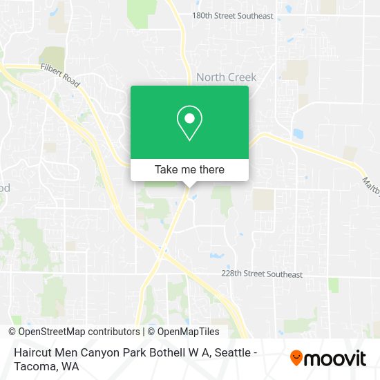 Haircut Men Canyon Park Bothell W A map