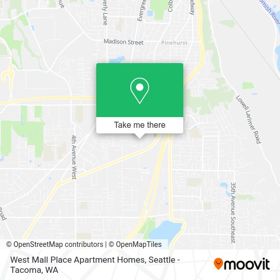 Mapa de West Mall Place Apartment Homes