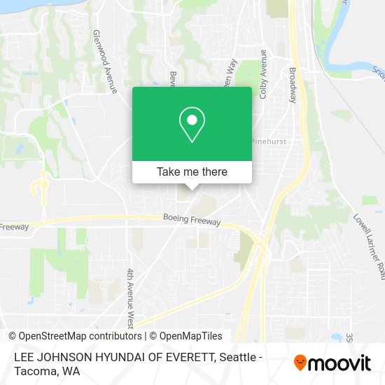 LEE JOHNSON HYUNDAI OF EVERETT map