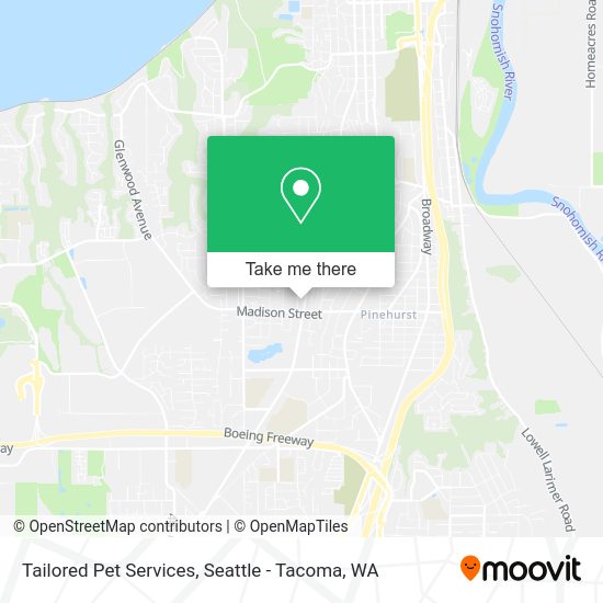 Mapa de Tailored Pet Services