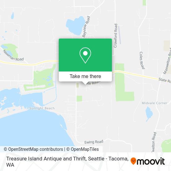 Mapa de Treasure Island Antique and Thrift
