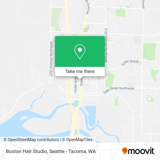 Mapa de Boston Hair Studio