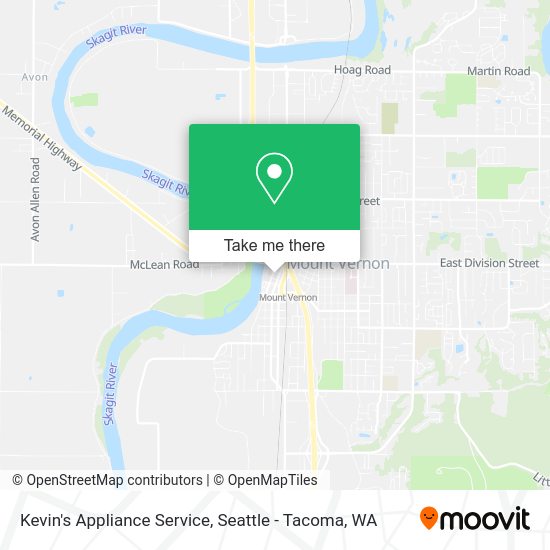 Kevin's Appliance Service map
