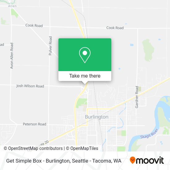 Mapa de Get Simple Box - Burlington