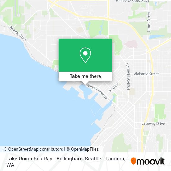 Lake Union Sea Ray - Bellingham map