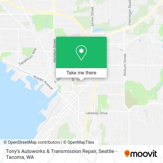 Tony's Autoworks & Transmission Repair map