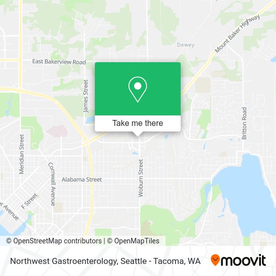 Northwest Gastroenterology map