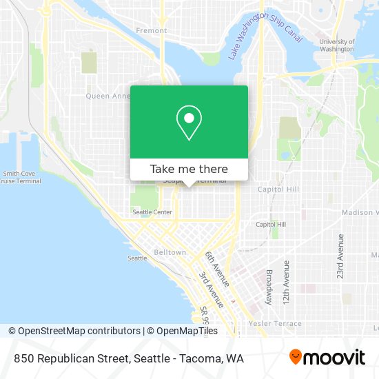 Mapa de 850 Republican Street