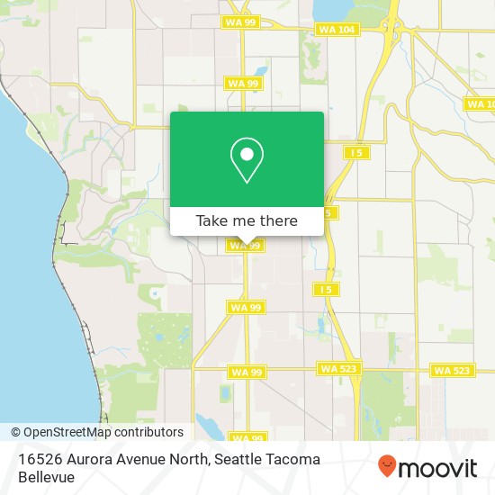 Mapa de 16526 Aurora Avenue North