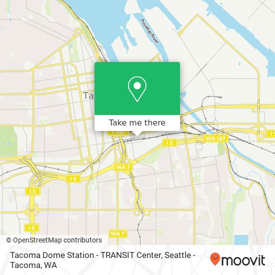 Mapa de Tacoma Dome Station - TRANSIT Center